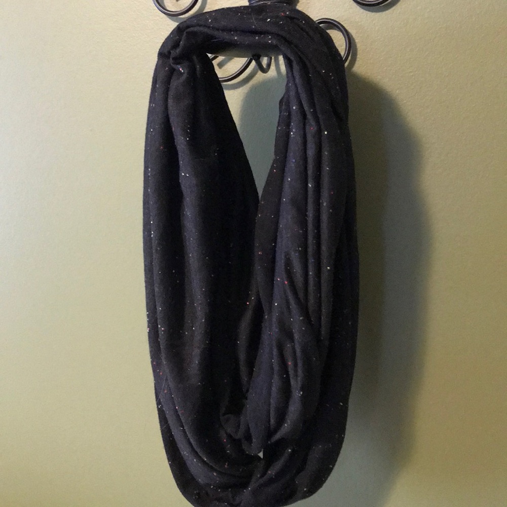 Black Speckled Infinity Scarf